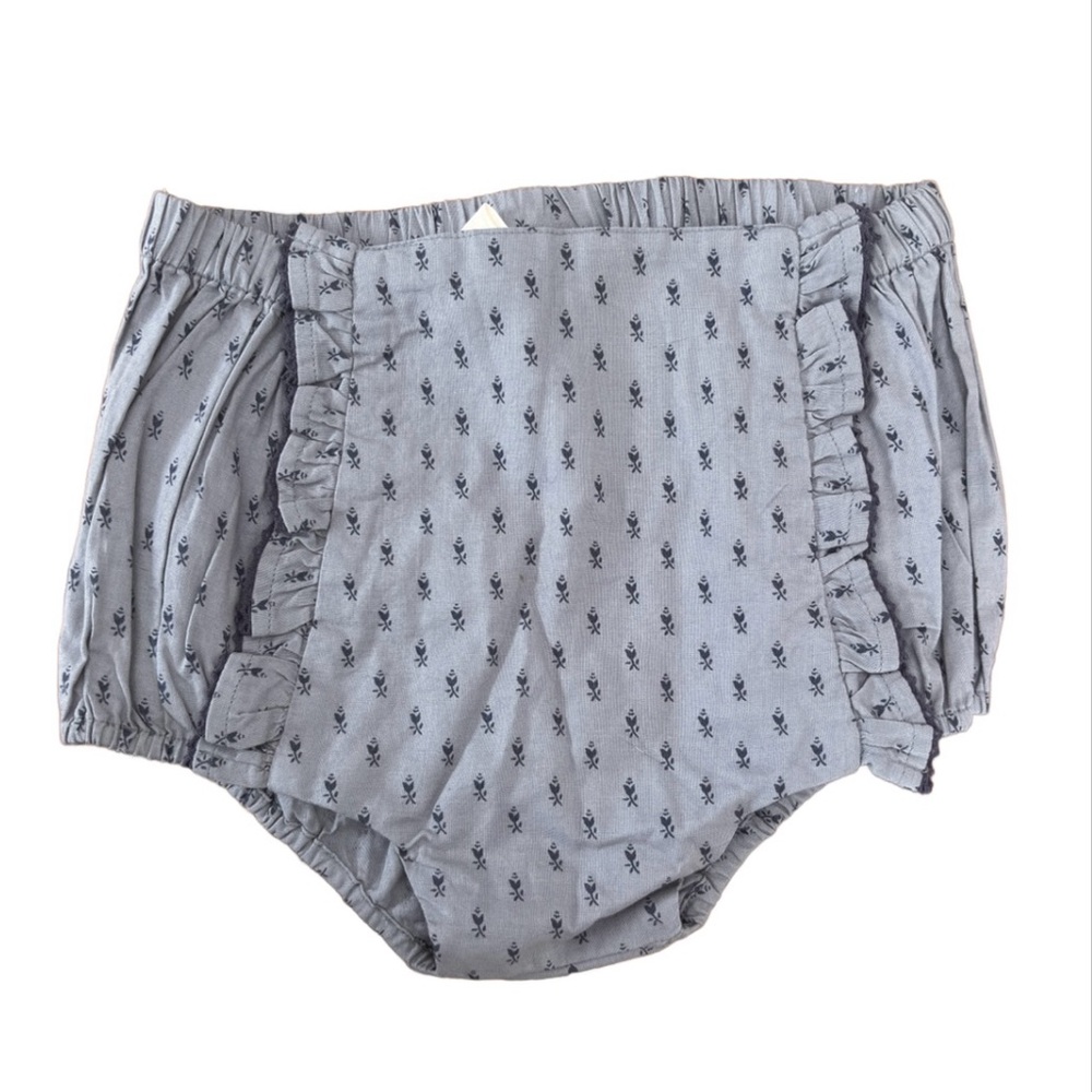 Gentle Blue Ruffled Baby Bloomers